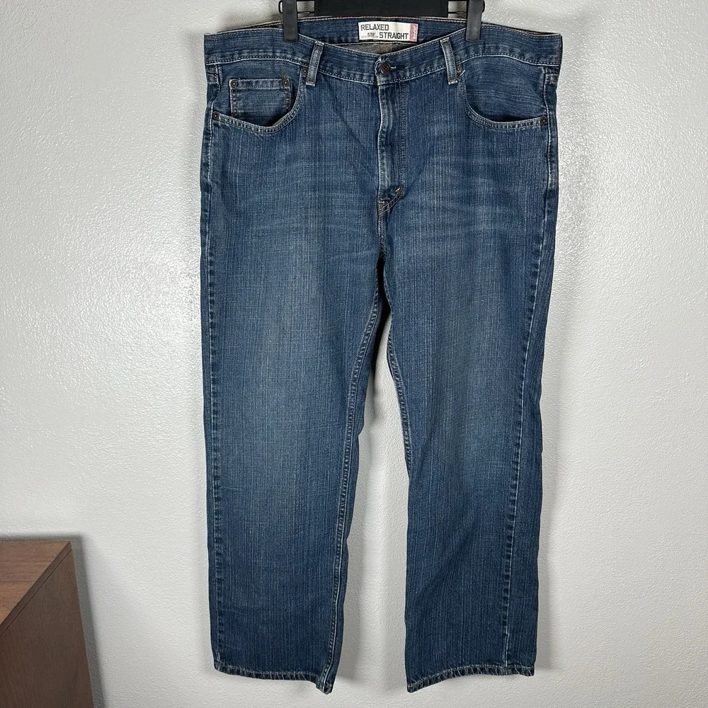 Levis 559 Relaxed Straight Jeans Mens Sz 40x32 Medium Wash Denim Y2K 100% Cotton